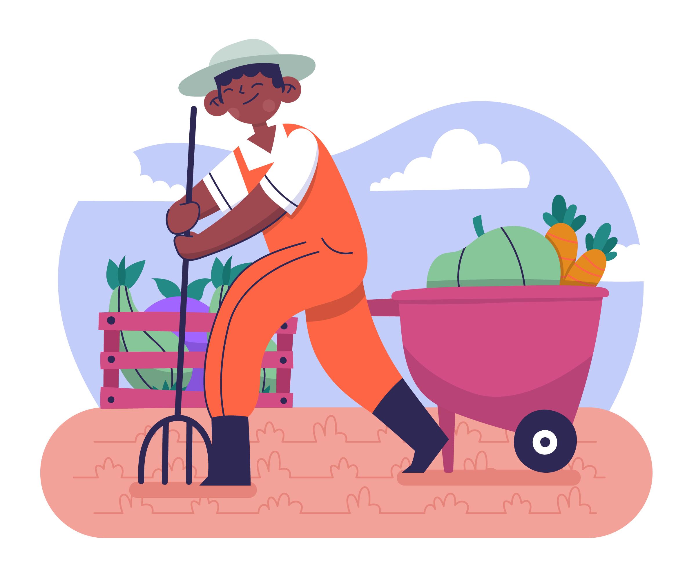 Farmers supplying food