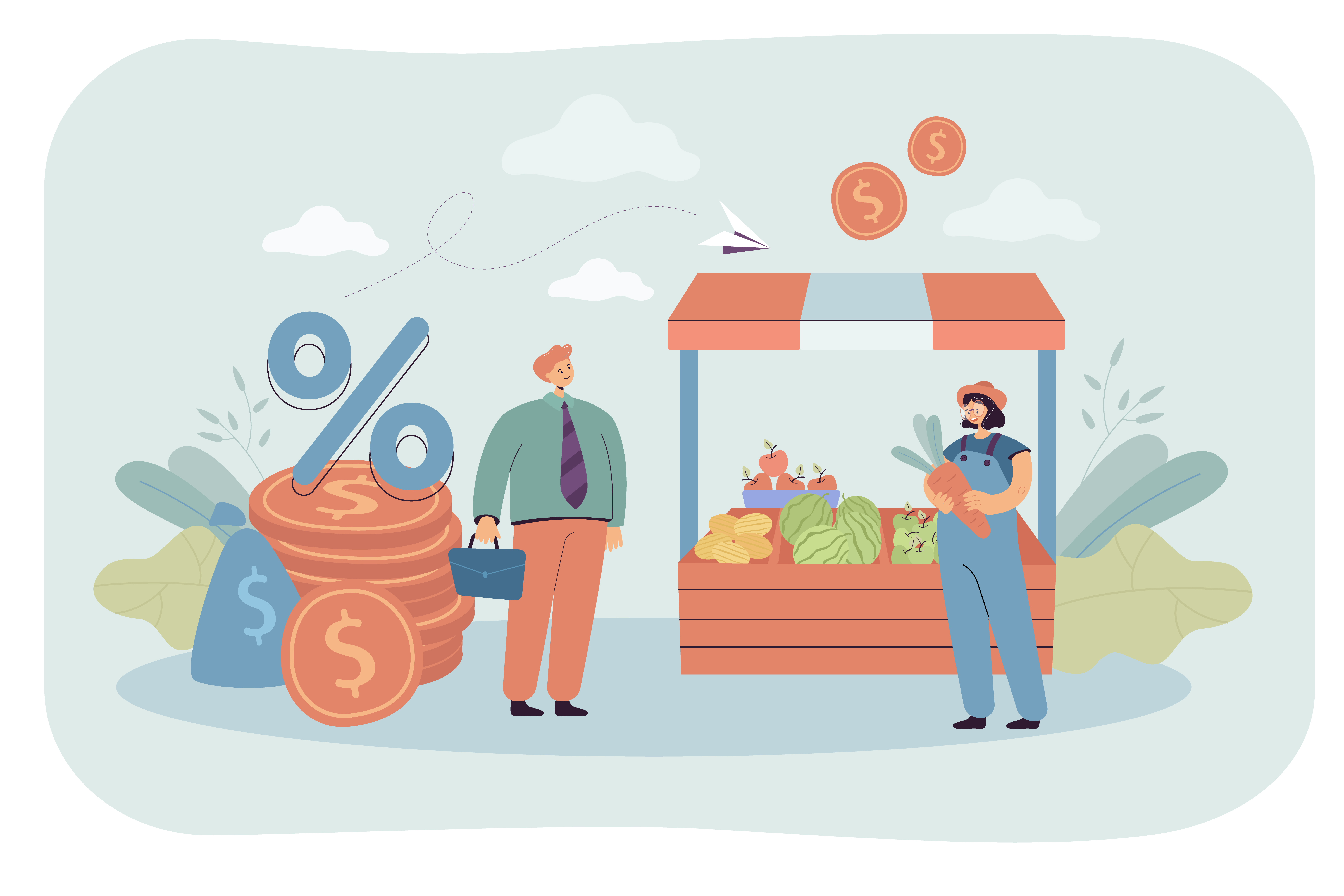 Farmers supplying food